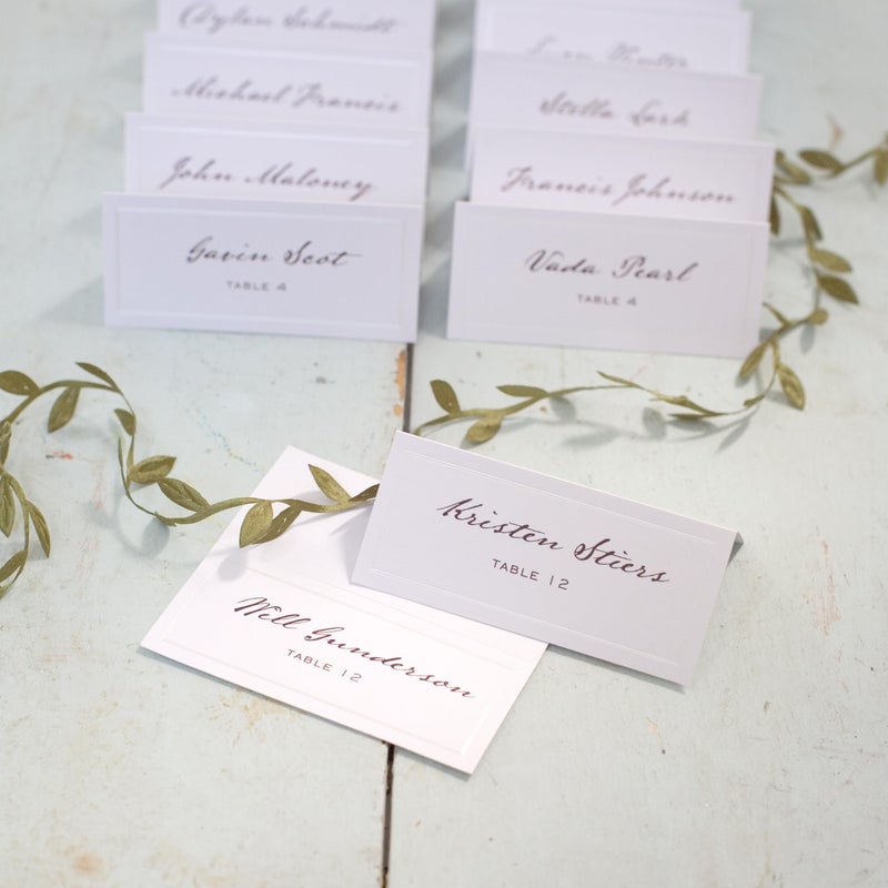 Gartner Studios White Pearl Place Cards,White Cardstock Table Placecards with Pearl Border for Wedding, Printable on Laser/Injet Printers, 210GSM, 3.75â€ X 1.75â€ 48 Count (83001) - Image 4